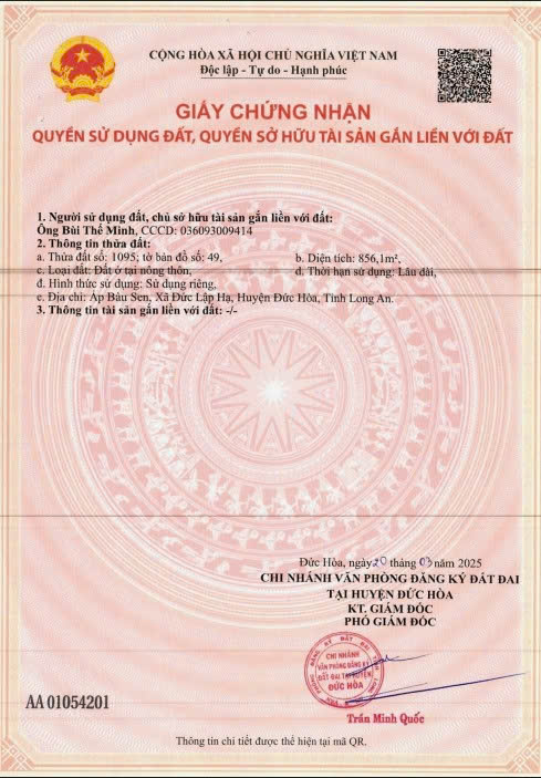 LÔ ĐẤT ĐẸP – CẦN BÁN LÔ ĐẤT Tại Đường Ba Sa Gò Mối Đức Lập Hạ, tây Ninh.