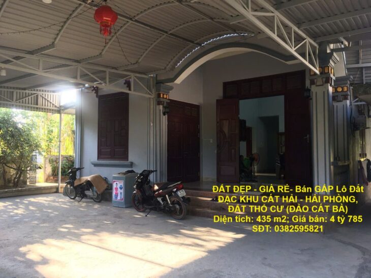ĐẤT ĐẸP – GIÁ RẺ- Bán GẤP Lô Đất ĐẶC KHU CÁT HẢI – HẢI PHÒNG, ĐẤT THỔ CƯ (ĐẢO CÁT BÀ)