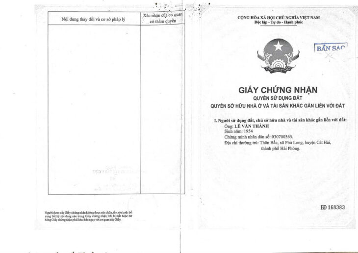 ĐẤT ĐẸP – GIÁ RẺ- Bán GẤP Lô Đất ĐẶC KHU CÁT HẢI – HẢI PHÒNG, ĐẤT THỔ CƯ (ĐẢO CÁT BÀ)