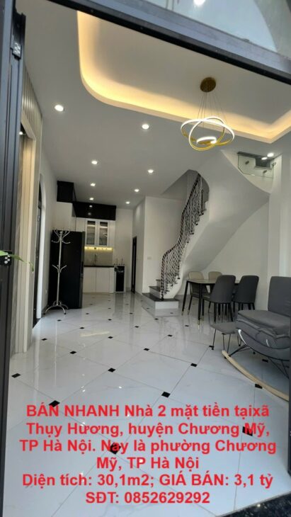 NHÀ VỊ TRÍ ĐẸP- GIÁ TỐT CHÍNH CHỦ CẦN BÁN NHANH Nhà 2 mặt tiền tại huyện Chương Mỹ, TP Hà Nội