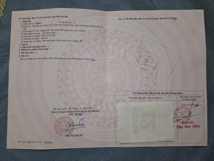 LÔ ĐẤT VỊ TRÍ ĐẸP – ĐẦU TƯ LÀ SINH LỜI CHÍNH CHỦ cần bán nhanh lô đất tại quận Hà Đông, TP Hà Nội