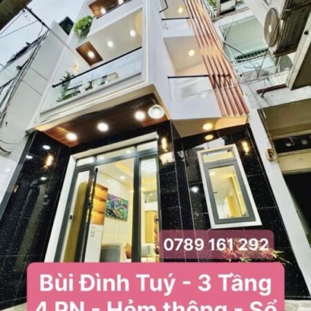 BÙI ĐÌNH TUÝ – P12 – BÌNH THẠNH – 3 TẦNG – 4PN – BAN CÔNG THOÁNG – 5TỶ9
