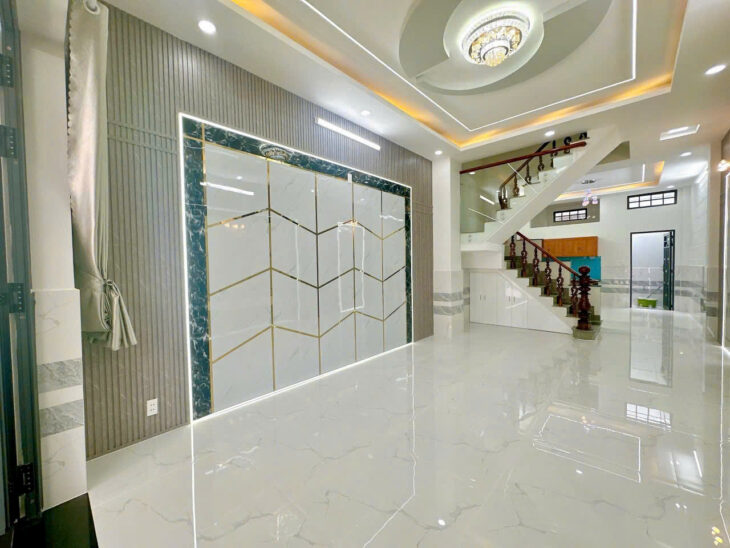 NHÀ MỚI 3 TẦNG – MẶT TIỀN KINH DOANH TRẦN THỊ CỜ – THỚI AN, Q12 – GIÁP GÒ VẤP