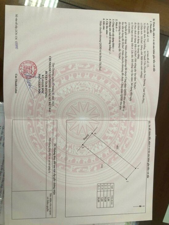 ĐẤT ĐẸP – CHÍNH CHỦ CẦN BÁN LÔ ĐẤT TẠI Thôn Trại Giềng – Thanh Vân -Tam Dương – Vĩnh Phúc