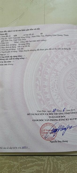 ĐẤT ĐẸP – CHÍNH CHỦ CẦN BÁN LÔ ĐẤT TẠI KĐT Sinh Thái Sông Hồng – Nam Đầm Vạc – Vĩnh Phúc