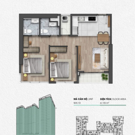CĂN HỘ 2PN+ 1 TẠI PLAZA 3 ĐÀ NẴNG – VIEW QUẢNG TRƯỜNG – KHÔNG GIAN SỐNG LỸ TƯỞNG