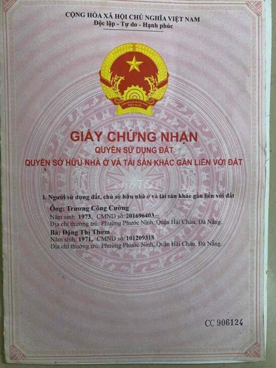 NHÀ VỊ TRÍ ĐẸP – GIÁ TỐT Chính Chủ Cần Bán Căn Nhà Ngay Trung Tâm Thành Phố Đà Nẵng