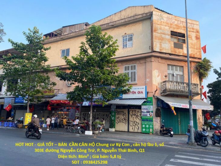 HOT HOT – GIÁ TỐT – BÁN CẦN CĂN HỘ CHUNG CƯ – đường Nguyễn Công Trứ, P. Nguyễn Thái Bình, Q1,HCM