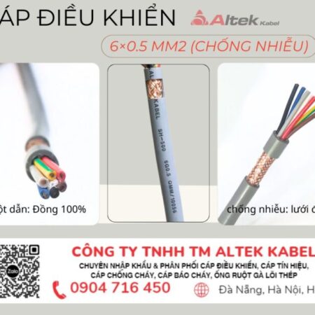 Cáp điều khiển có lưới chống nhiễu Altek Kabel 6×0.5mm2