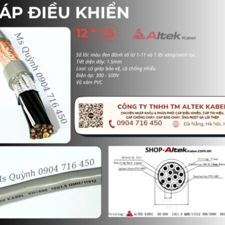 Cáp điều khiển bọc chống nhiễu Altek Kabel 12×1.5mm2 Hà Nội