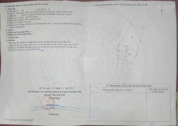 Chính chủ bán đất Cự Khê Thanh Oai, ngay khu đô thị Thanh Hà, 81m2. Giá 10 tỷ