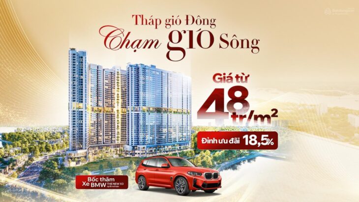 NHẬN BOOKING THÁP ĐẸP NHẤT DỰ ÁN THE GIÓ RIVERSIDE, ƯU ĐÃI CAO. CĐT AN GIA