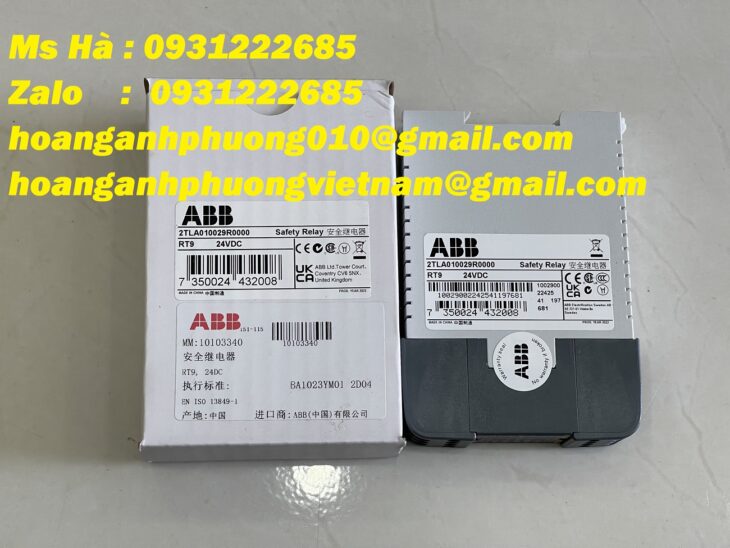 Relay an toàn nhập mới dòng ABB RT9 2TLA010029R0000