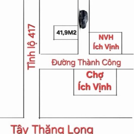 Ích Vịnh, Đan Phượng, oto, thông, gần KCN Cầu Gáo. Giá đầu tư chỉ hơn 3 tỷ.