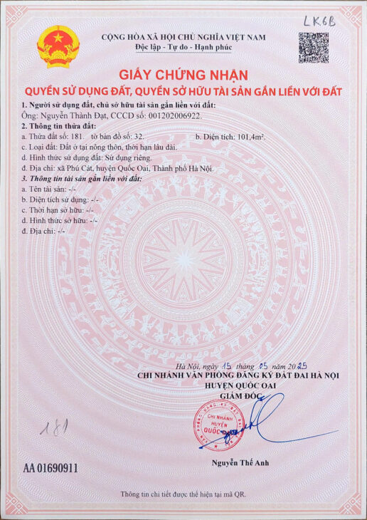 Đất nền Láng Hòa Lạc giá 3.0 tỷ diện tích 100m2 tiềm năng tăng trưởng mạnh – Nguyễn Hùng BĐS –