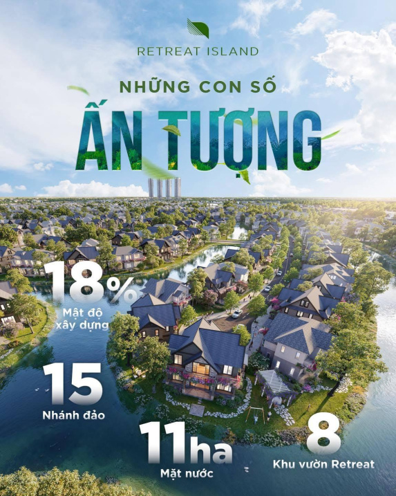 Căn biệt thự song lập phân khu biệt thự Đảo Eco Retreat giá 20 tỷ. Thanh toán tự do