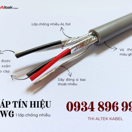 Cáp Tín Hiệu Vặn Xoắn AWG – 16AWG, 18AWG, 20AWG, 22AWG – Chống Nhiễu Altek Kabel