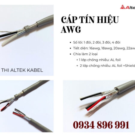 Cáp Tín Hiệu Vặn Xoắn AWG – 16AWG, 18AWG, 20AWG, 22AWG – Chống Nhiễu Altek Kabel Cáp Tín Hiệu Vặn Xoắn AWG – 16AWG, 18AWG, 20AWG, 22AWG – Chống Nhiễu Altek Kabel