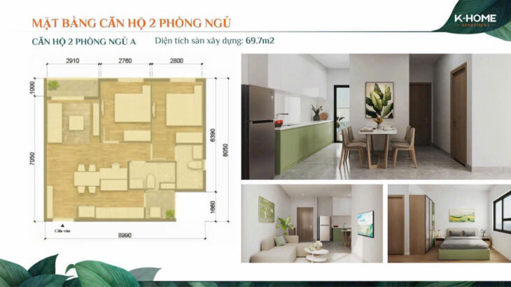 Căn Hộ 2pn K-Home New City – Tổ Ấm Hiện Đại Giữa Lòng Tp. Mới