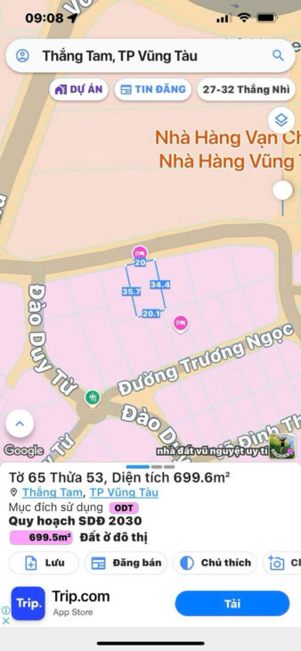 Bán đất biệt thự đồi ngọc tước phường vũng tàu Tp.hcm ✔️Mặt tiền đường nguyễn cư trinh