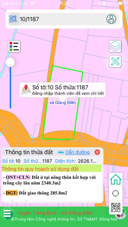 2,630m2 có 2 mặt tiền đường dái 113m, Thổ cư khủng 1,100m2, Vị trí đẹp, dân đông, gần khu du lịch,