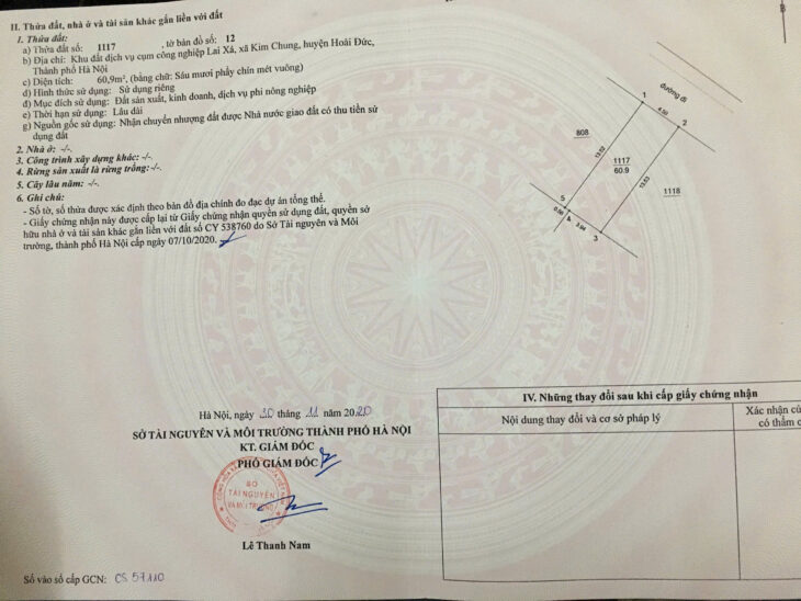 Bán đất tại Lai Xá, Hoài Đức, Hà Nội, 17x triệu/m2, 60.9 m2 phù hợp xây Nhà nghỉ, chung cư mini