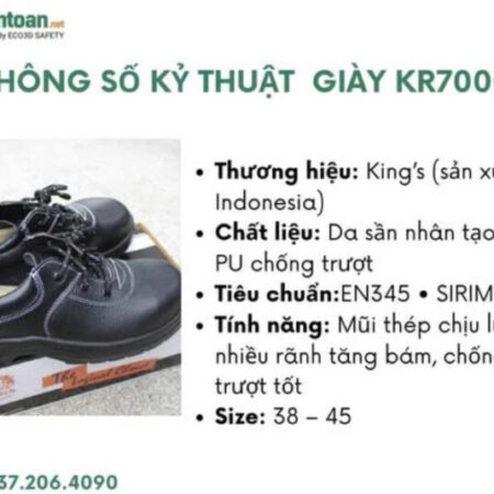 KING’S KR7000-R – Giày bảo hộ đa dụng cho công trường & dân dụng