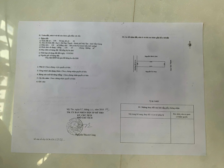 ĐẤT ĐẸP – GIÁ ĐẦU TƯ – CẦN BÁN LÔ ĐẤT MẶT ĐƯỜNG TẠI Xã Đạo Thạnh, Thành phố Mỹ Tho,Tỉnh Tiền Giang