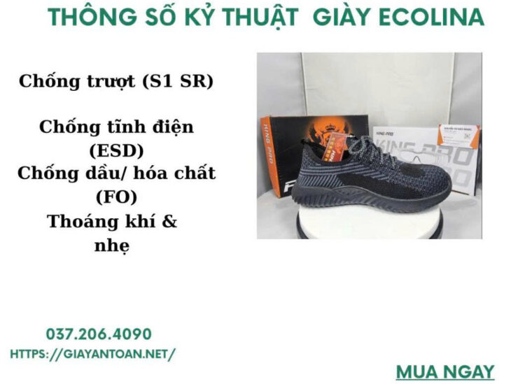 KINGPRO ECOLINA – Giày bảo hộ cao cấp, an toàn mọi lúc, mọi nơi