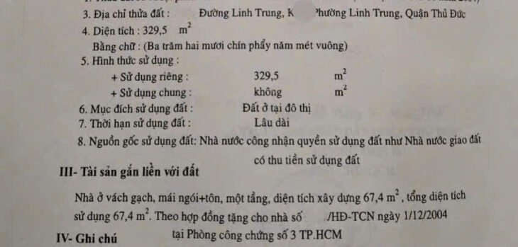 BÁN ĐẤT MẶT TIỀN ĐƯỜNG LINH TRUNG.TP THỦ ĐỨC. HỒ CHÍ MINH 330M2(7.2X53) ĐẤT NỞ HẬU PHONG THỦY GIÁ