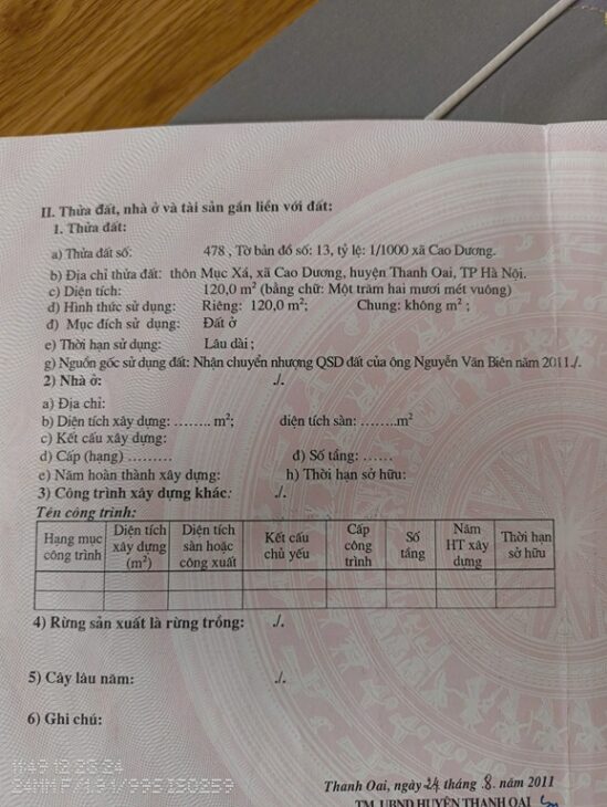 LÔ ĐẤT VỊ TRÍ ĐẸP – ĐẦU TƯ LÀ SINH LỜI CẦN BÁN NHANH lô đất vị trí tại huyện Thanh Oai, TP HN
