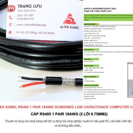 Cáp ALTEK KABEL RS485 1 Pair 18AWG Đà Nẵng, Bình Định, Phú Yên, Bình Thuận