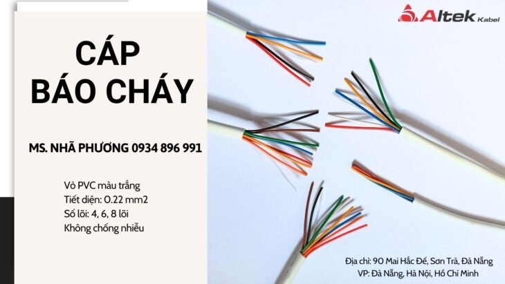 CÁP TÍN HIỆU BÁO CHÁY – ALTEK KABEL, 4/6/8 LÕI 0.22 MM2 ĐÀ NẴNG, HÀ NỘI, HCM.