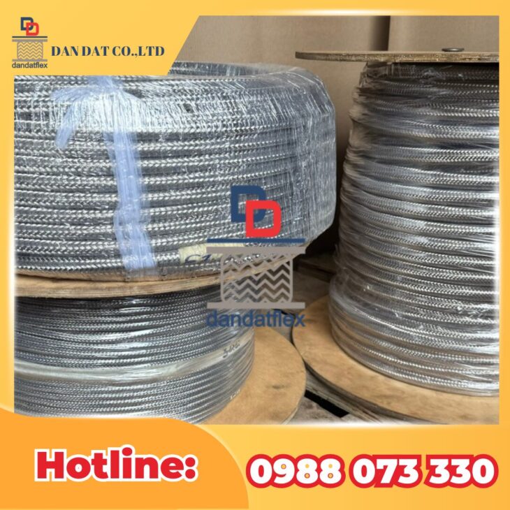 Gia công Dây điện bọc lưới inox 304, Đan lưới inox cho dây điện, Đan lưới dây điện chống nhiễu sóng
