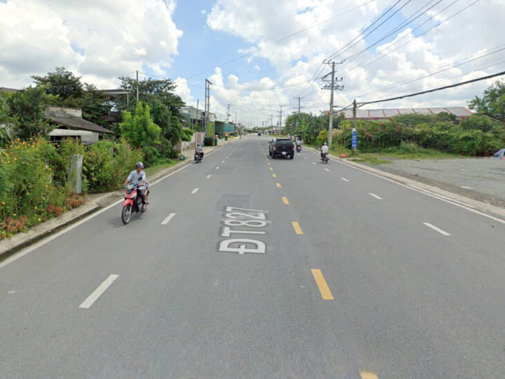 Đất Mặt tiền Nở hậu SHR Đ.14m 3400m2 – DT827A Long An SSS