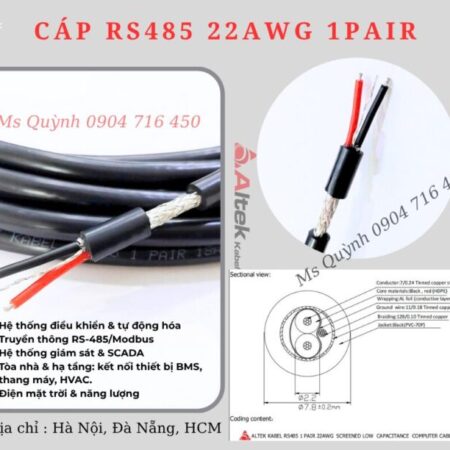 Cáp vặn xoăn RS485 22AWG 1 Pair Altek Kabel Hà Nội