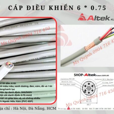 Cáp điều khiển 6 lõi Altek Kabel 6×0.75mm2 Đà Nẵng