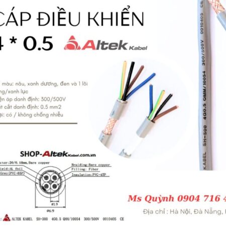 Cáp điều khiển chống nhiễu Altek Kabel 4×0.5mm2 Hà Nội