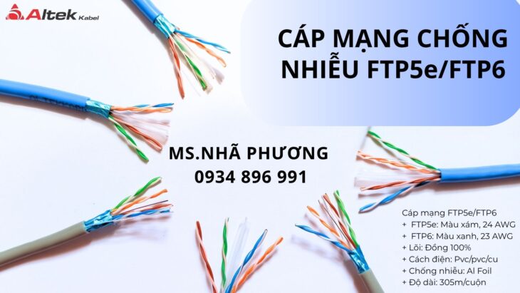 CÁP MẠNG ALTEK KABEL FTP6 24AWG ĐÀ NẴNG, HÀ NỘI, HCM.