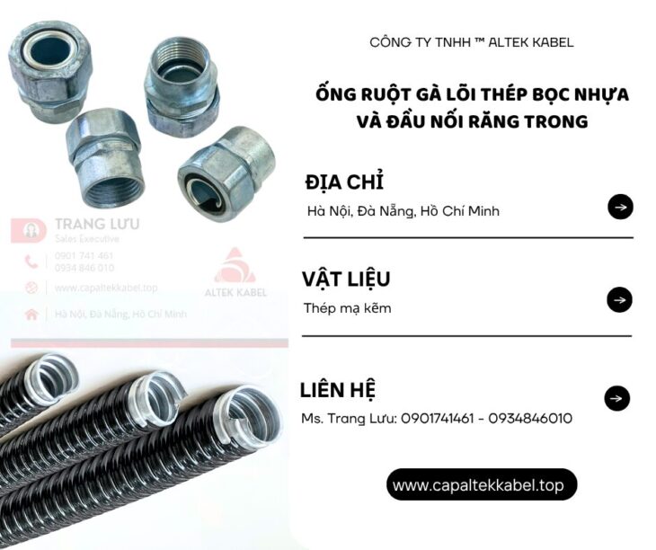 Tổng kho phân phối ống ruột gà lõi thép tại Đà Nẵng, Hà Nội, HCM