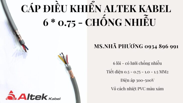 CÁP ĐIỀU KHIỂN ALTEK KABEL 6 LÕI 0.75MM2