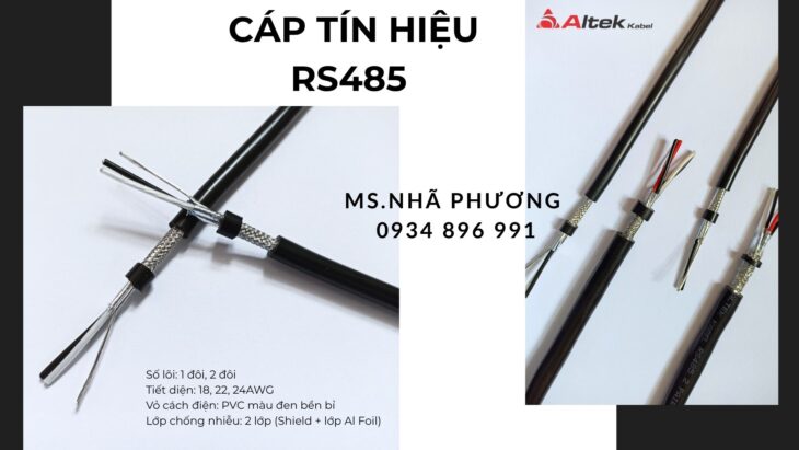 CÁP TÍN HIỆU RS485 1 PAIR 18 AWG ATEK KABEL