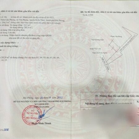 Lô đất đẹp 53.3m² giá chỉ 5xx triệu – hiếm có tại Tân Phong, Kiến Thụy ZALO 0567 222 555