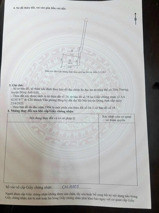 🏡 CẦN BÁN LÔ ĐẤT ĐẸP – LƯƠNG NỖ, PHÚC THỊNH, ĐÔNG ANH (TIÊN DƯƠNG CŨ)- Giá chỉ 5x