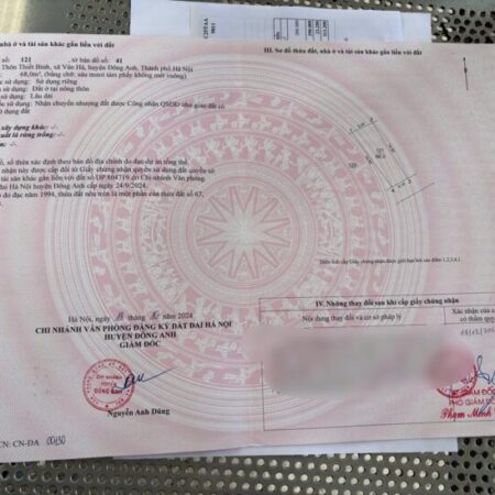 Bán 68m Thiết Binh Vân Hà chỉ hơn 4 tỷ đường ô tô tránh-giá 6x