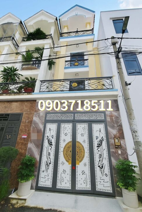 NHÀ 4 TẦNG BTCT MỚI ĐẸP 60M2, ĐƯỜNG NHỰA XE HƠI 7M. KHU PHÂN LÔ NHÀ CAO TẦNG – NGUYỄN ẢNH THỦ QUẬN