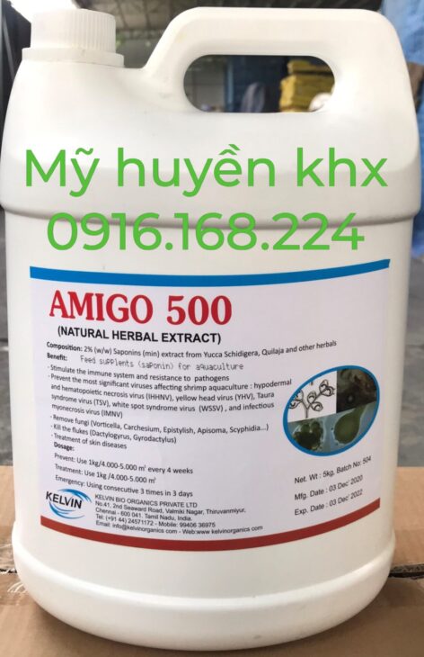 AMIGO 500 – thảo dược từ thiên nhiên đánh bay kí sinh trùng cá tôm
