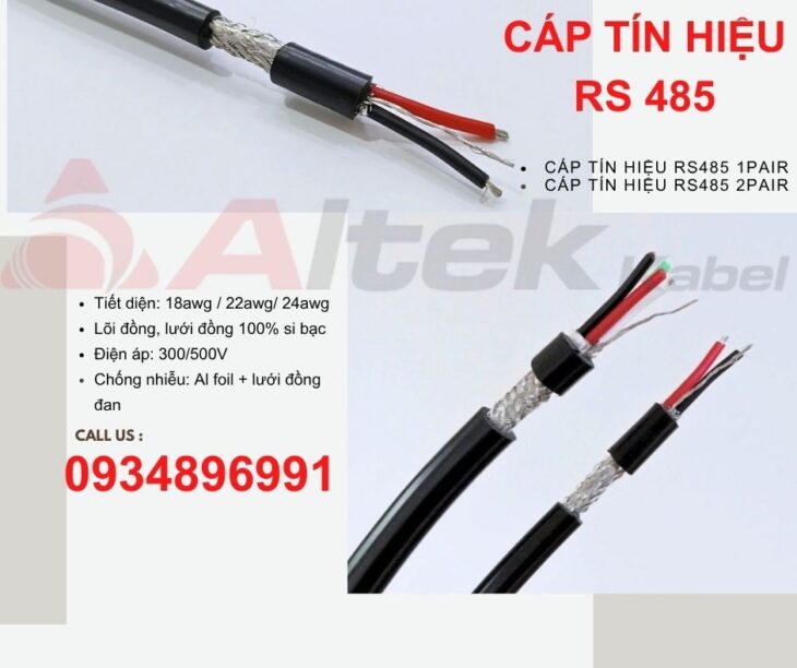 Cáp RS485 –1pr18awg,2pr20awg Altek Kabel HÀ NỘI