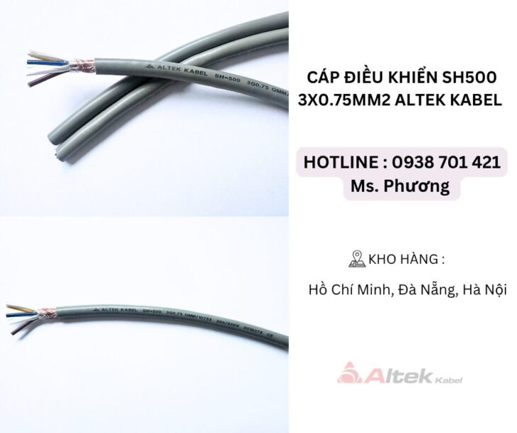 Cáp điều khiển SH500 3×0.75mm2 Altek Kabel Đà Nẵng, Hà Nội, Hồ Chí Minh