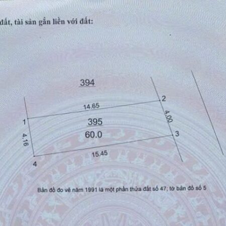 Bán đất mặt ngõ phố Việt Hưng – 60m², mặt tiền 4m nở hậu, ô tô vào nhà, vị trí siêu đẹp